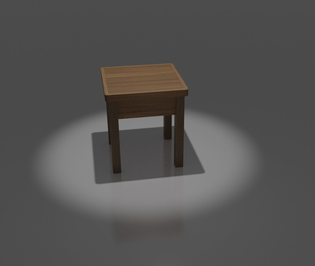 Side Table Low-poly 3D model_3
