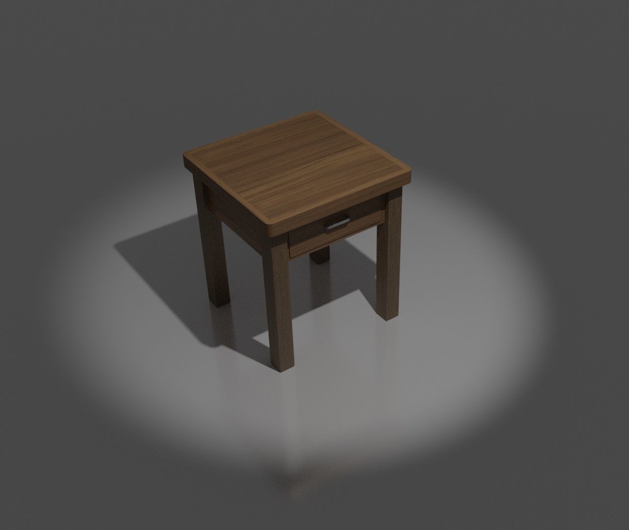 Side Table Low-poly 3D model_2