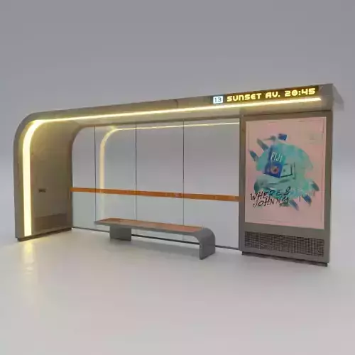 Cyberpunk Bus Shelter