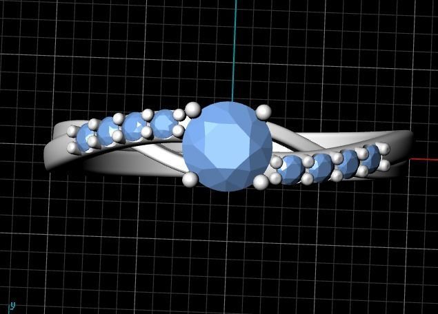  Womens ring 3D print model_4