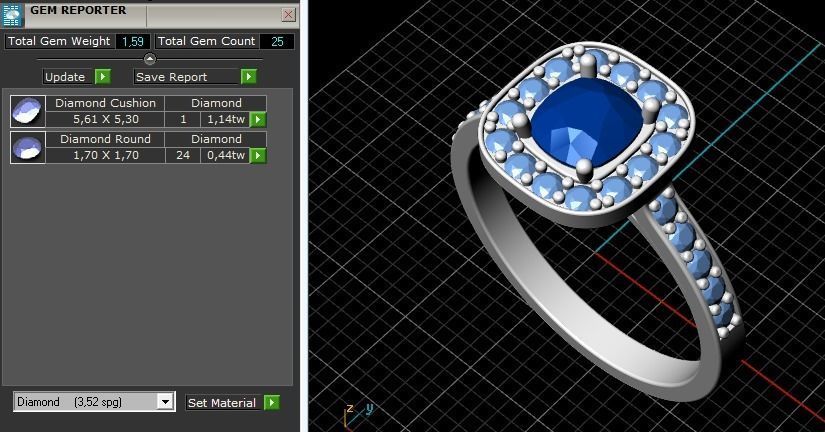 Female ring 260 3D print model_3