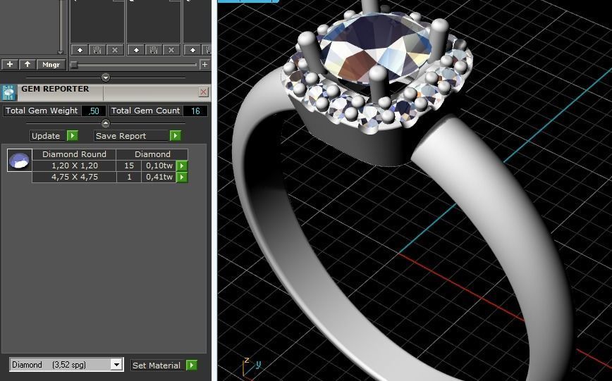 Female ring 258 3D print model_3