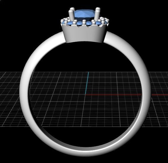 Female ring 258 3D print model_4