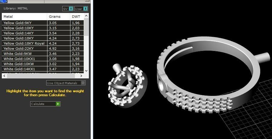 135 Female ring 3D print model_2