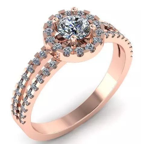 135 Female ring 3D print model_0