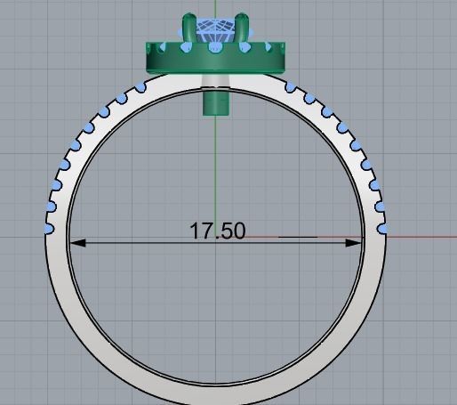 135 Female ring 3D print model_1