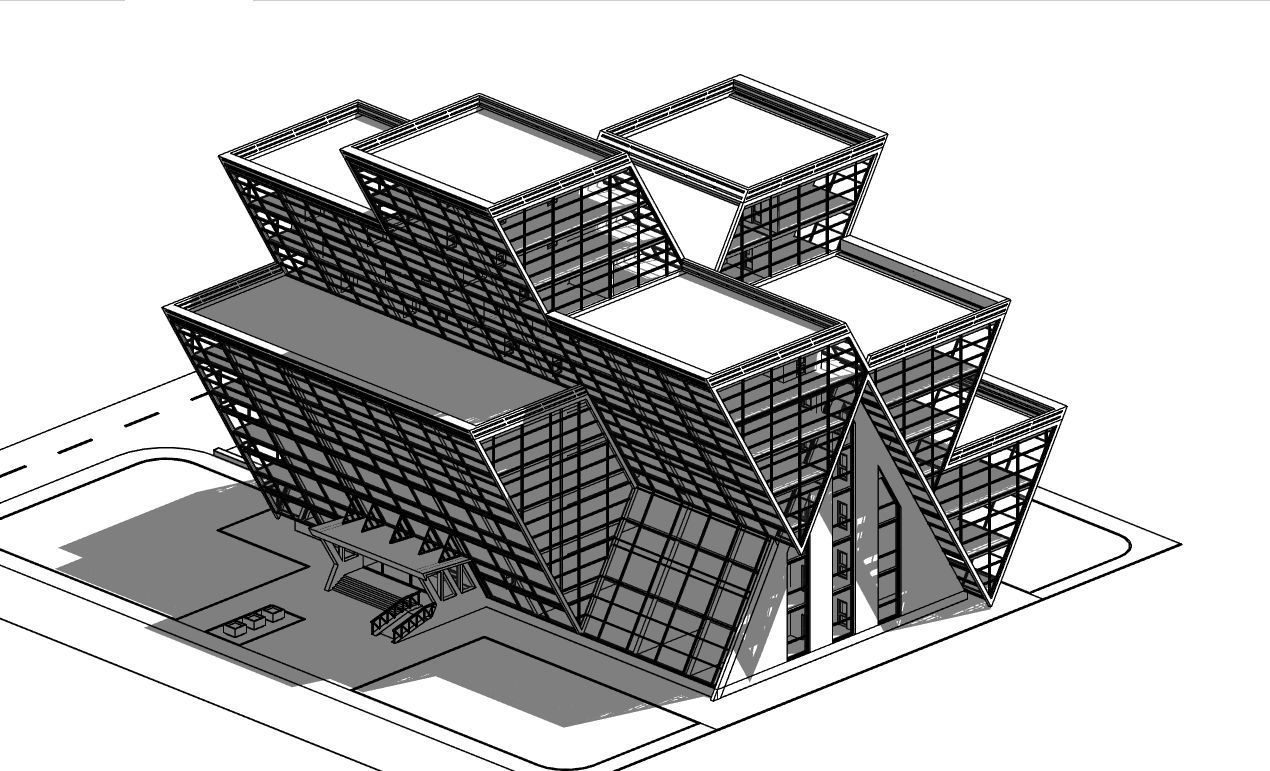 Office building 3D model_7