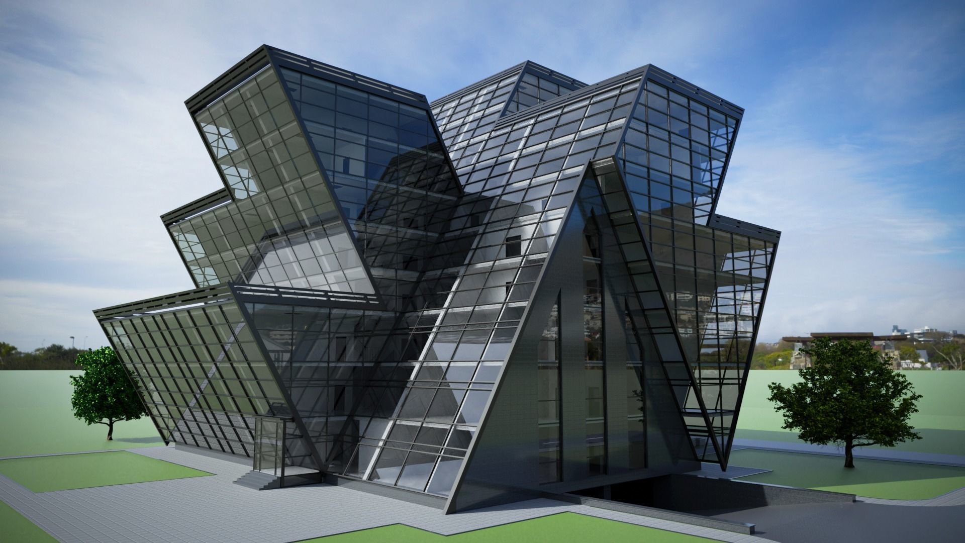 Office building 3D model_3