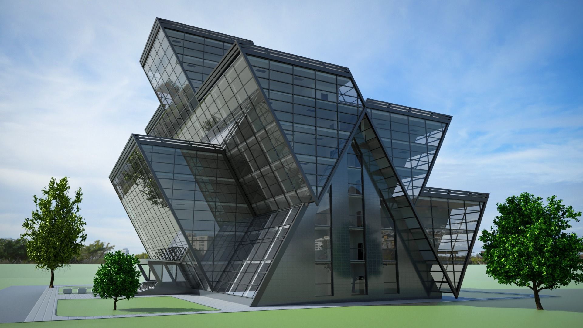 Office building 3D model_2