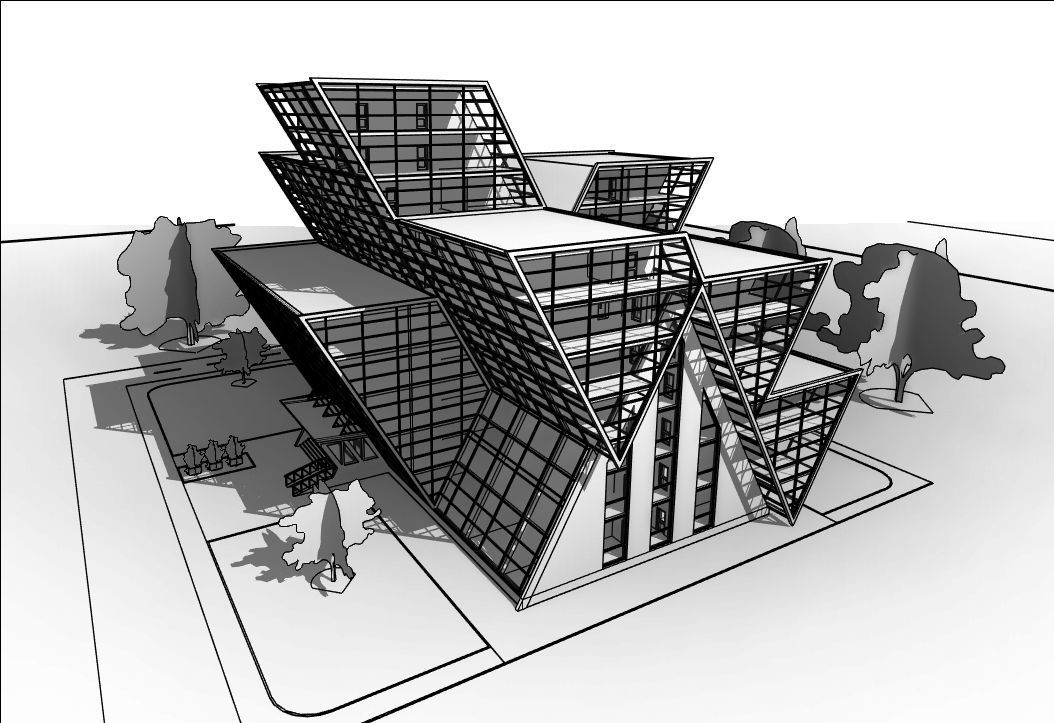 Office building 3D model_11