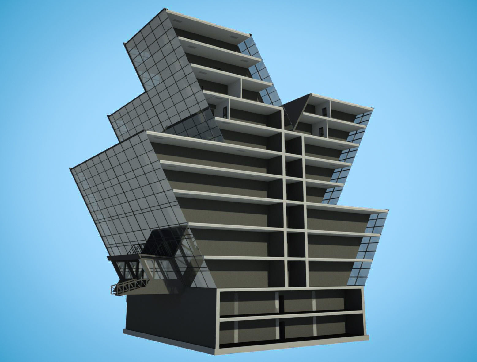 Office building 3D model_6