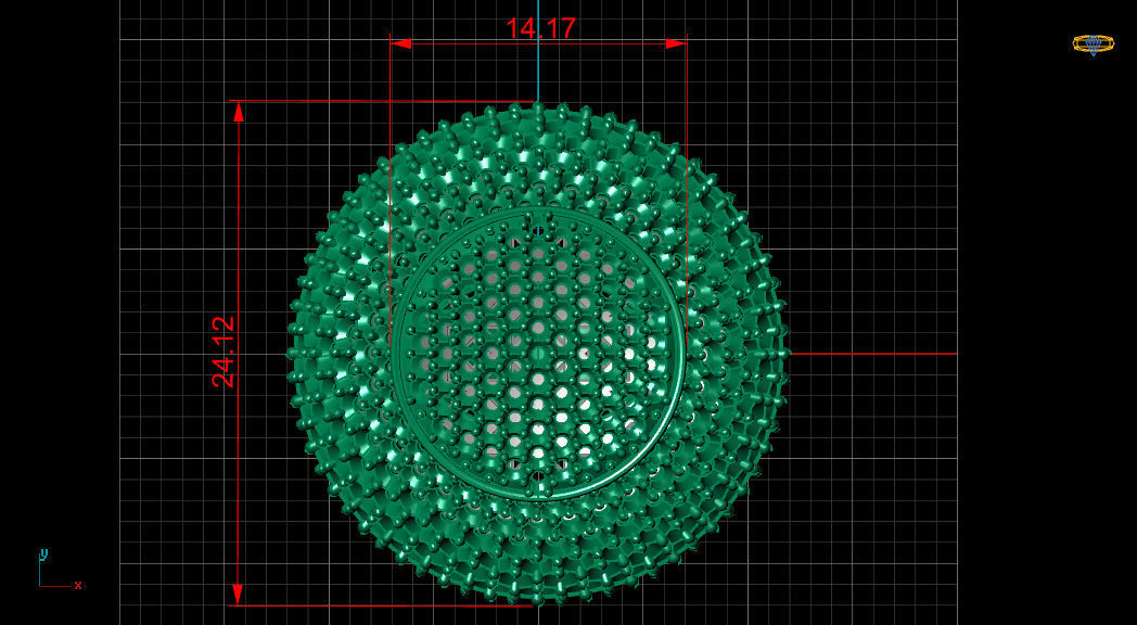 Dome Style Ornament Diamond Gold Ring 3D print model_16