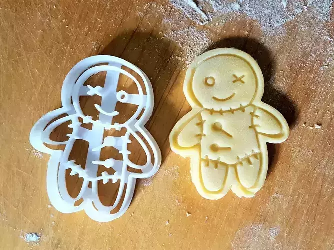 Voodoo Doll cookie cutter 3D print model