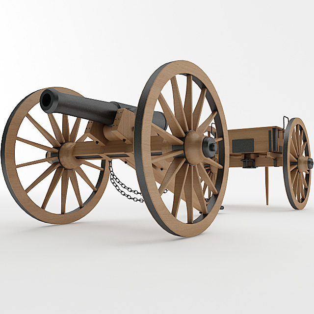 Napoleon M1841 6 Pounder Collection 3D model_2
