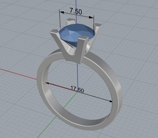329 Female ring 3D print model_3