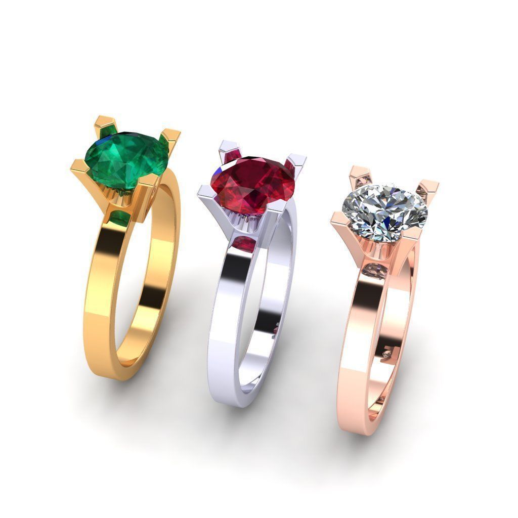 329 Female ring 3D print model_6