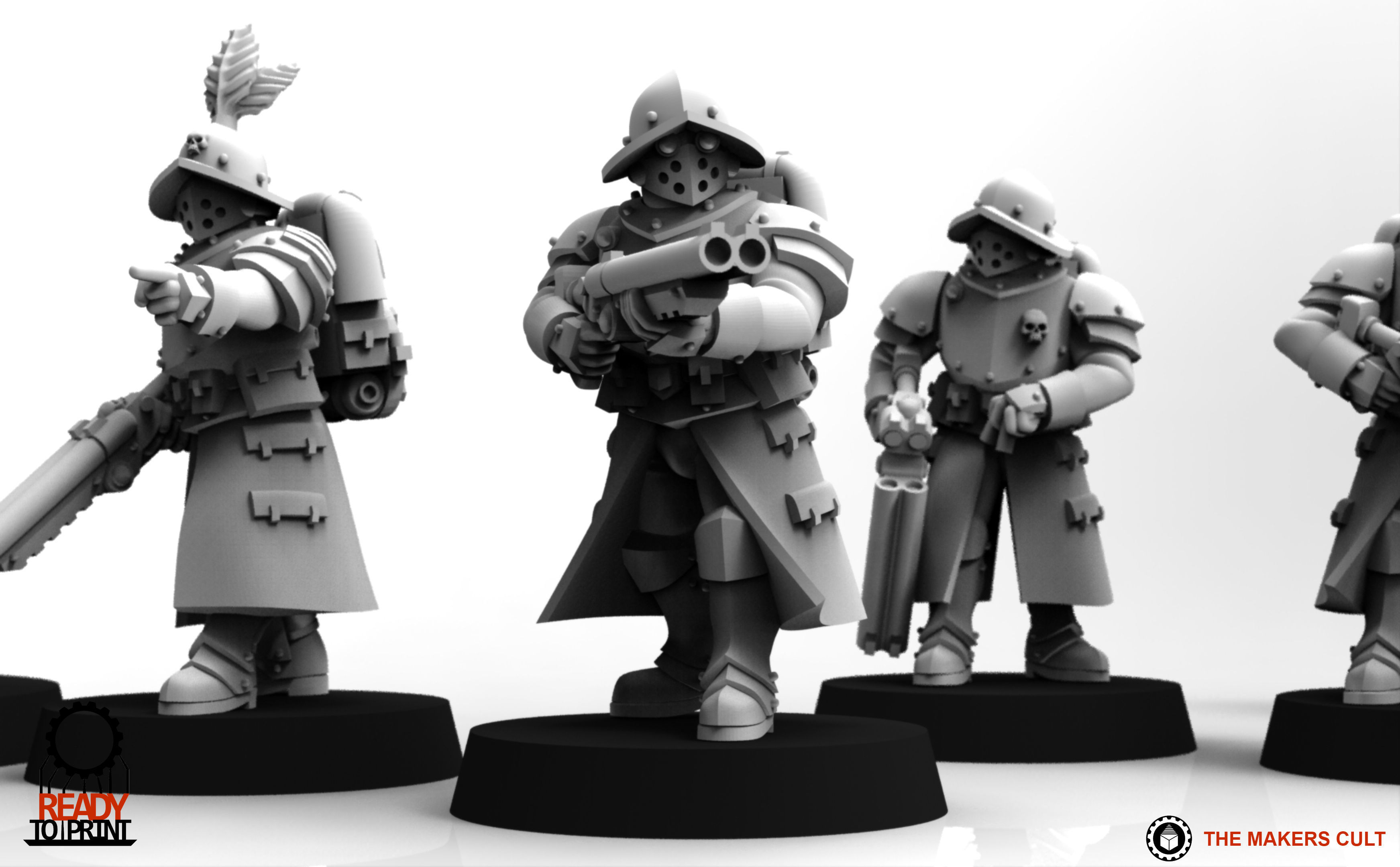 Feudal Guard Engineers 3D print model_8