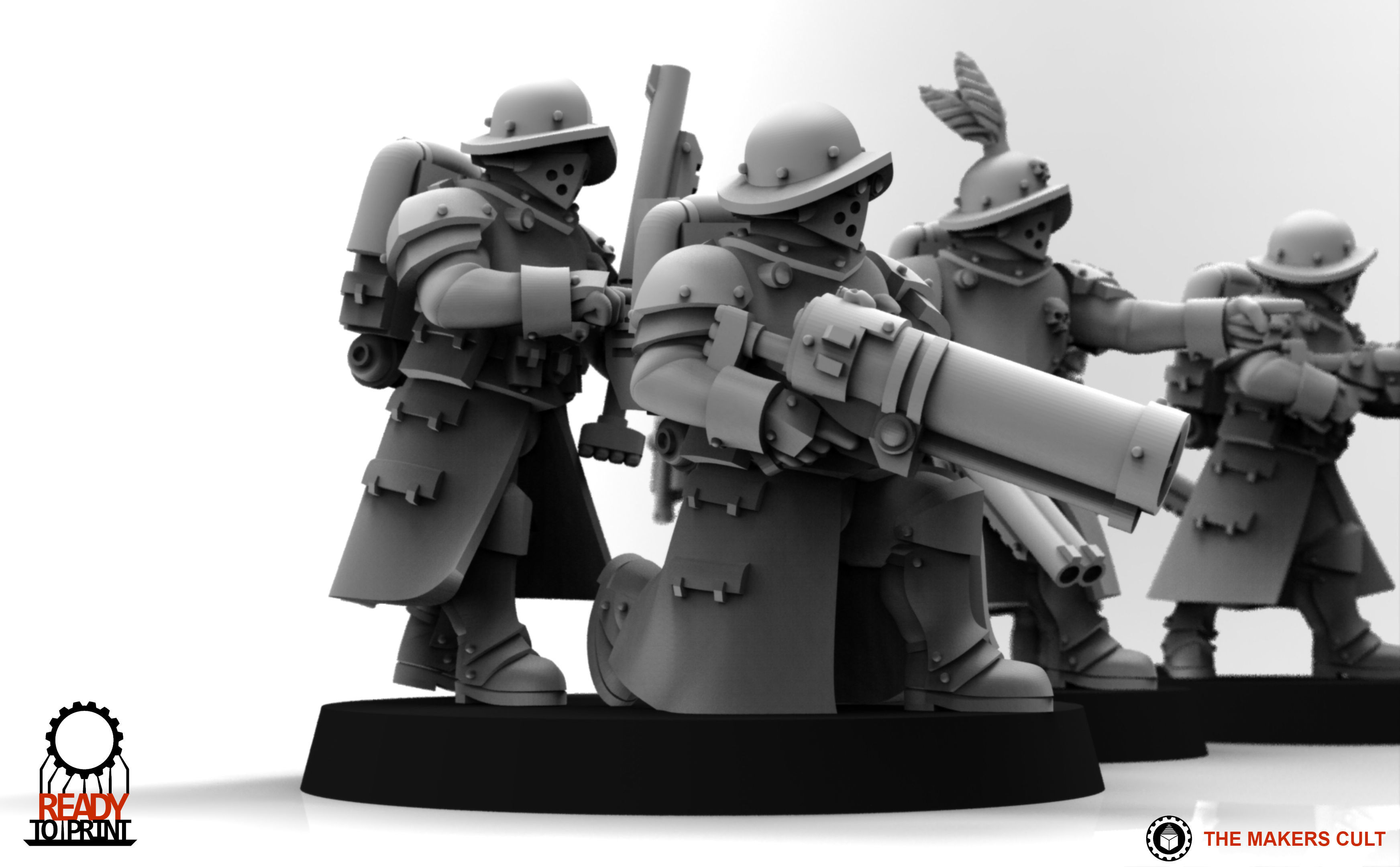 Feudal Guard Engineers 3D print model_11