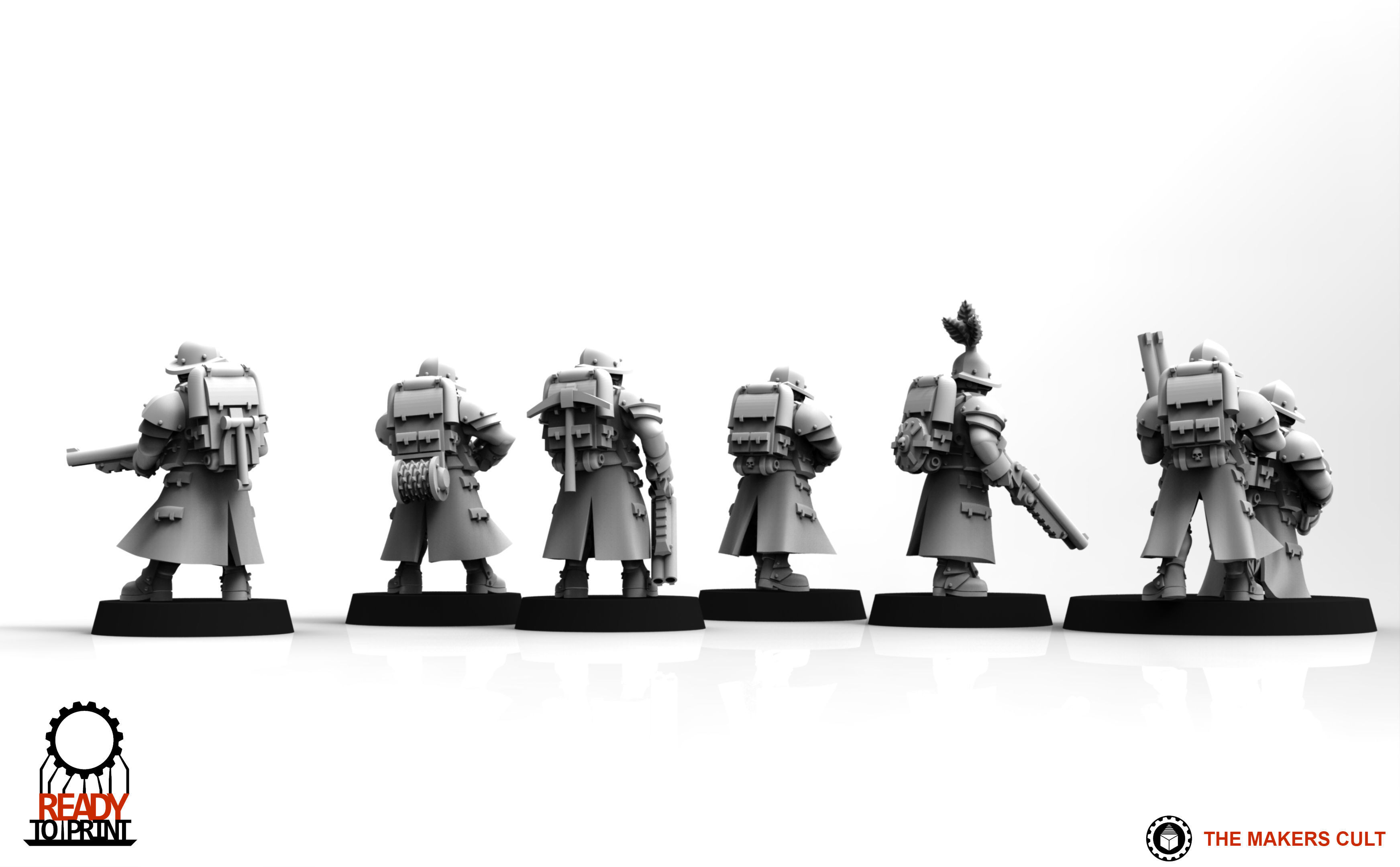Feudal Guard Engineers 3D print model_1