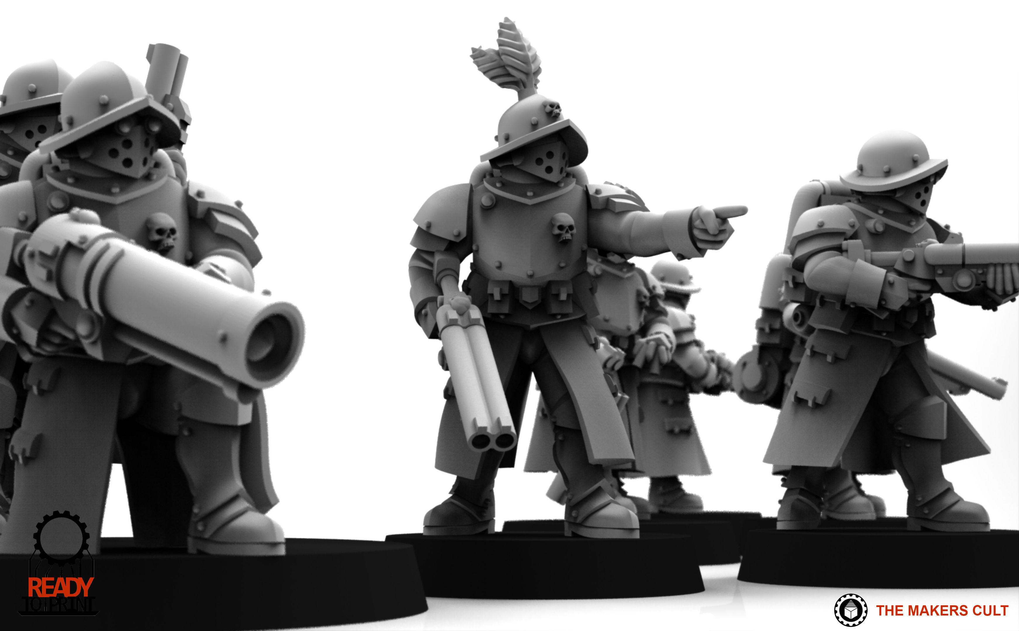 Feudal Guard Engineers 3D print model_10