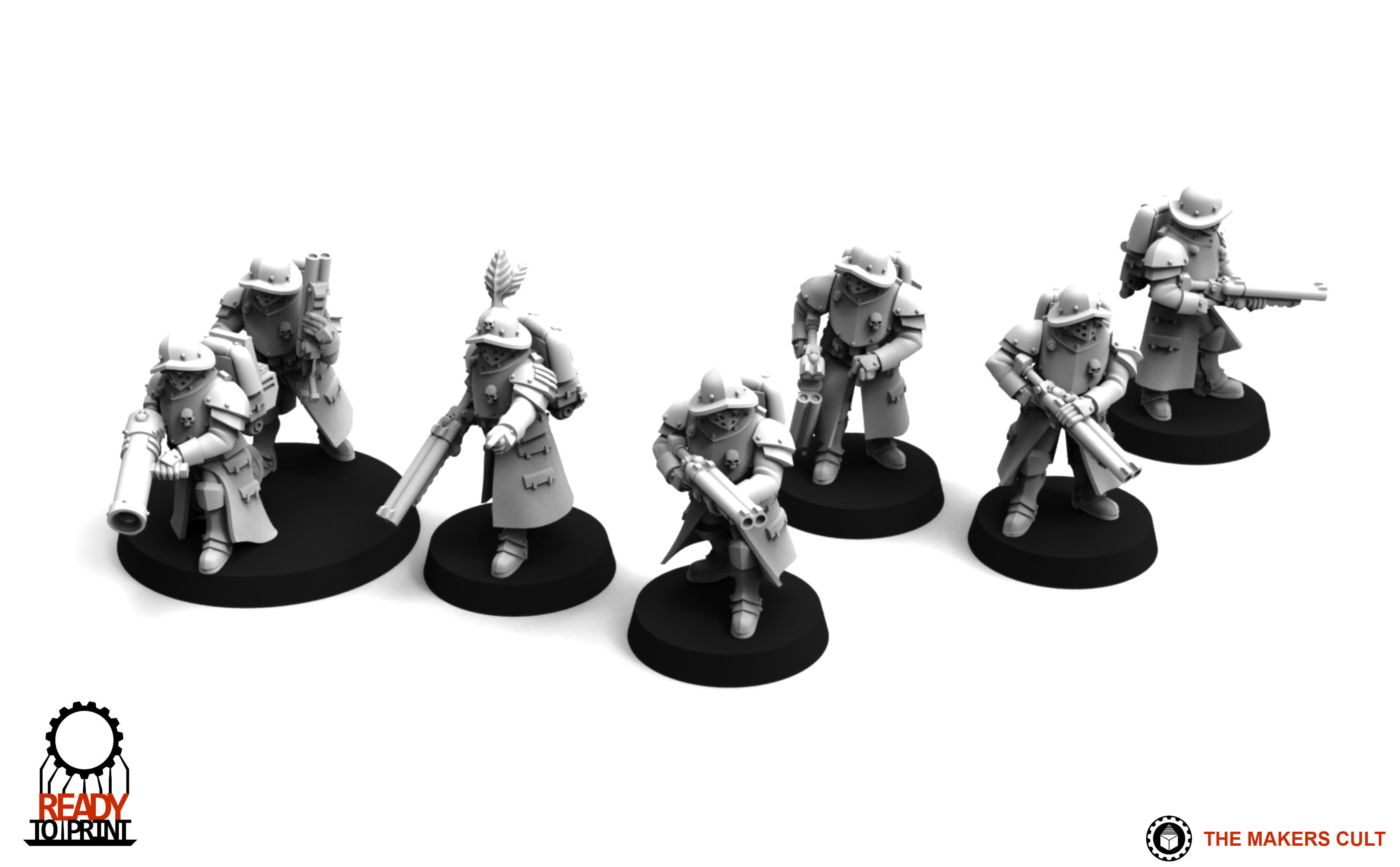 Feudal Guard Engineers 3D print model_3