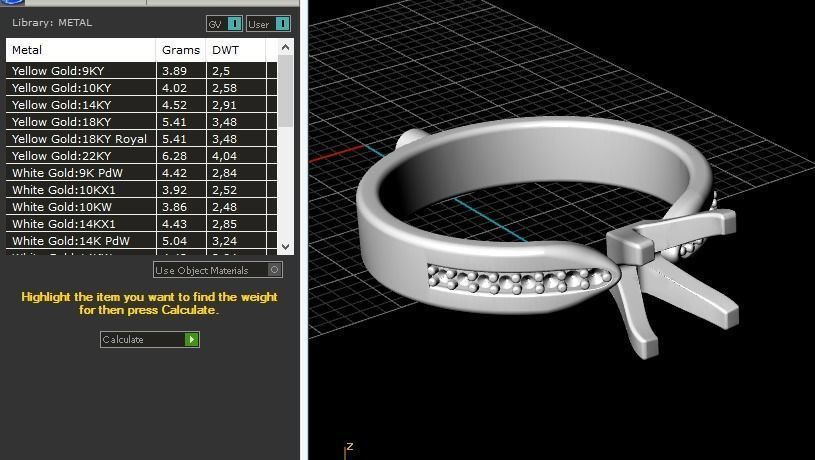 Ring of square stones 386 3D print model_5