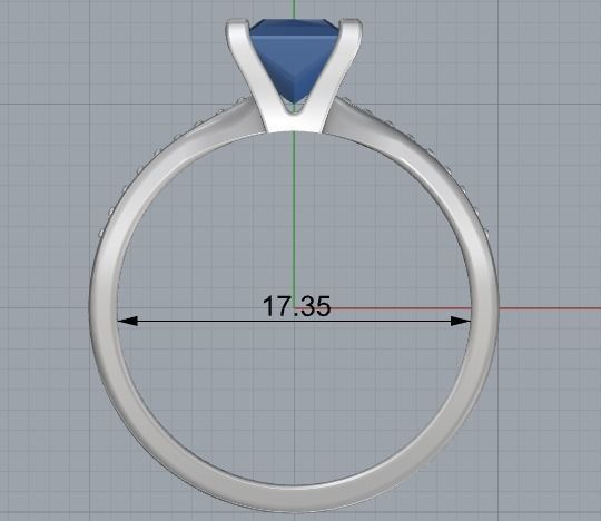 Ring of square stones 386 3D print model_6