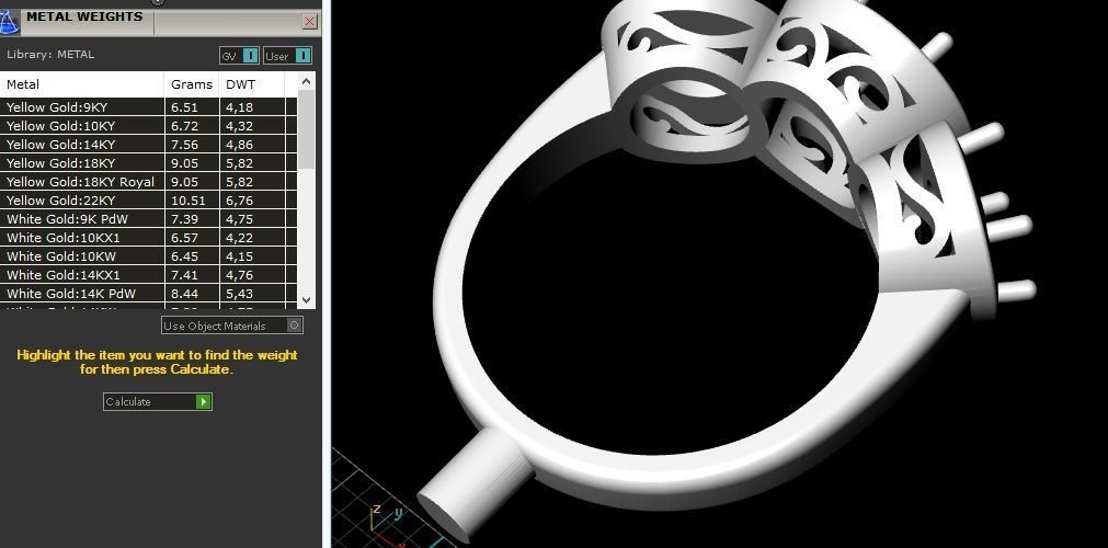 Large ring with lots of stones 371 3D print model_3