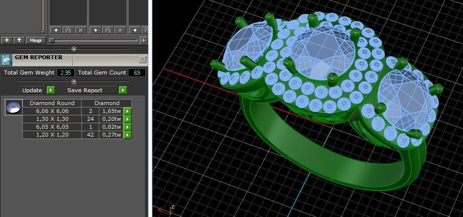 Large ring with lots of stones 371 3D print model_2