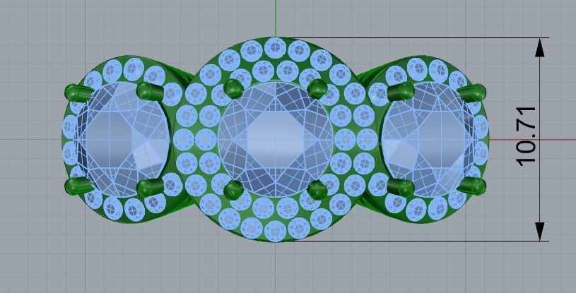 Large ring with lots of stones 371 3D print model_5