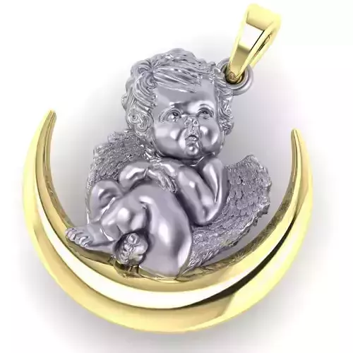 Angel in the moon pendant 365