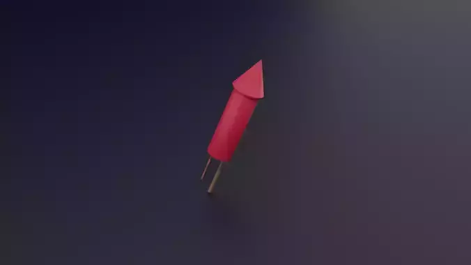 Firework rocket Free 3D model