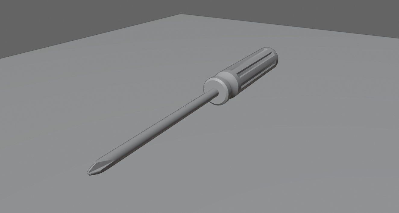 Philips Screwdriver Tool - Ferramenta Chave Philips Low-poly 3D model_6