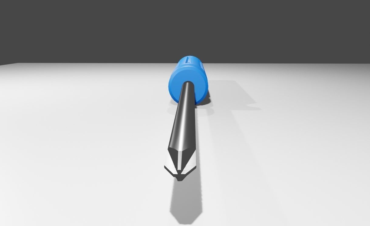 Philips Screwdriver Tool - Ferramenta Chave Philips Low-poly 3D model_4