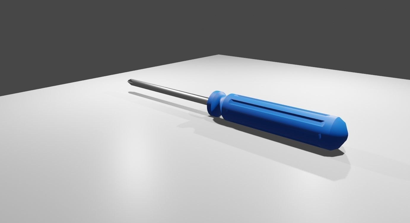 Philips Screwdriver Tool - Ferramenta Chave Philips Low-poly 3D model_2