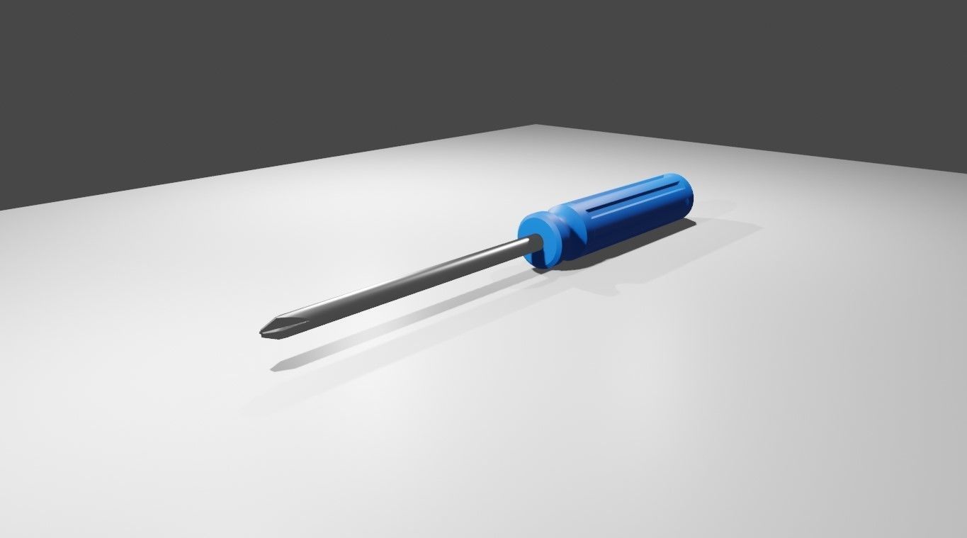Philips Screwdriver Tool - Ferramenta Chave Philips Low-poly 3D model_3