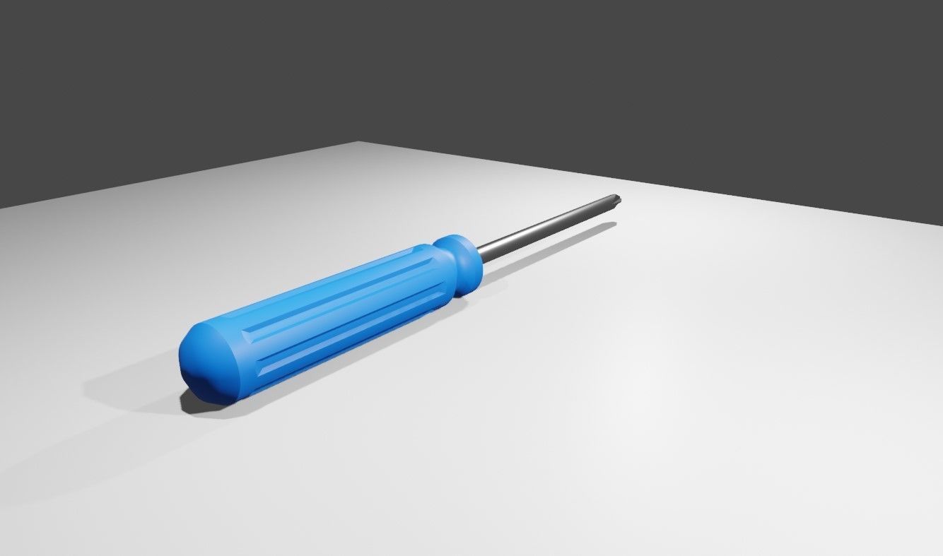 Philips Screwdriver Tool - Ferramenta Chave Philips Low-poly 3D model_1