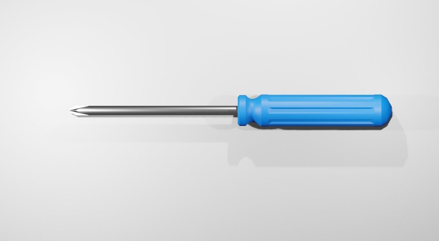 Philips Screwdriver Tool - Ferramenta Chave Philips Low-poly 3D model_5