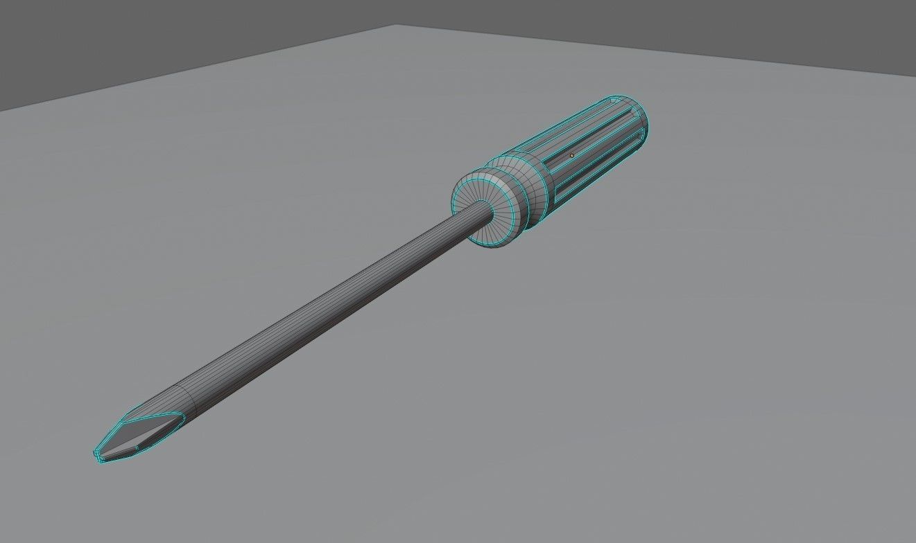 Philips Screwdriver Tool - Ferramenta Chave Philips Low-poly 3D model_7