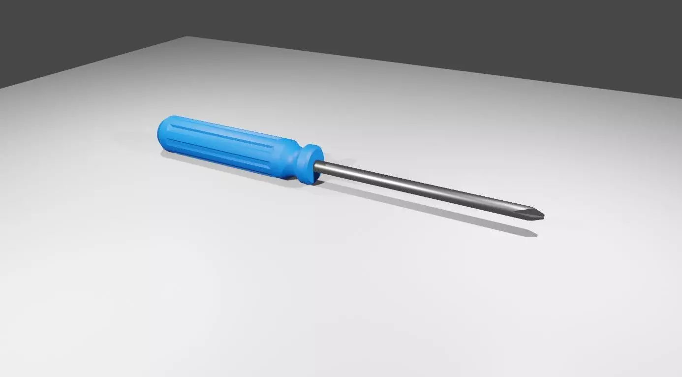 Philips Screwdriver Tool - Ferramenta Chave Philips Low-poly 3D model_0
