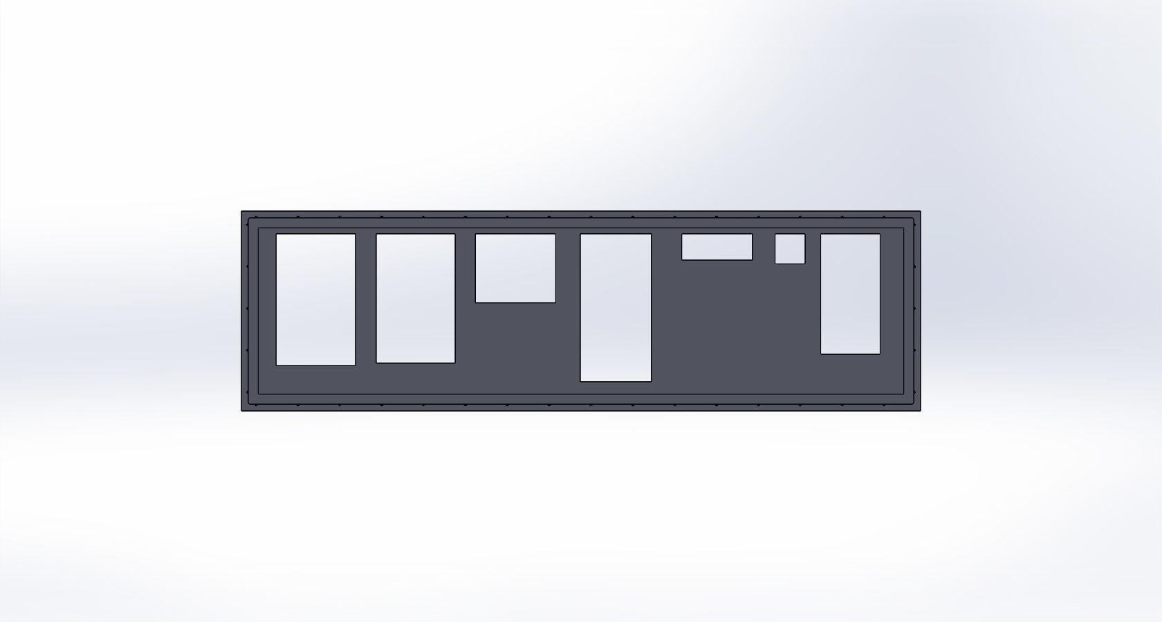 MSI X58 Big Bang - IO Shield - BackPlate 3D print model_1