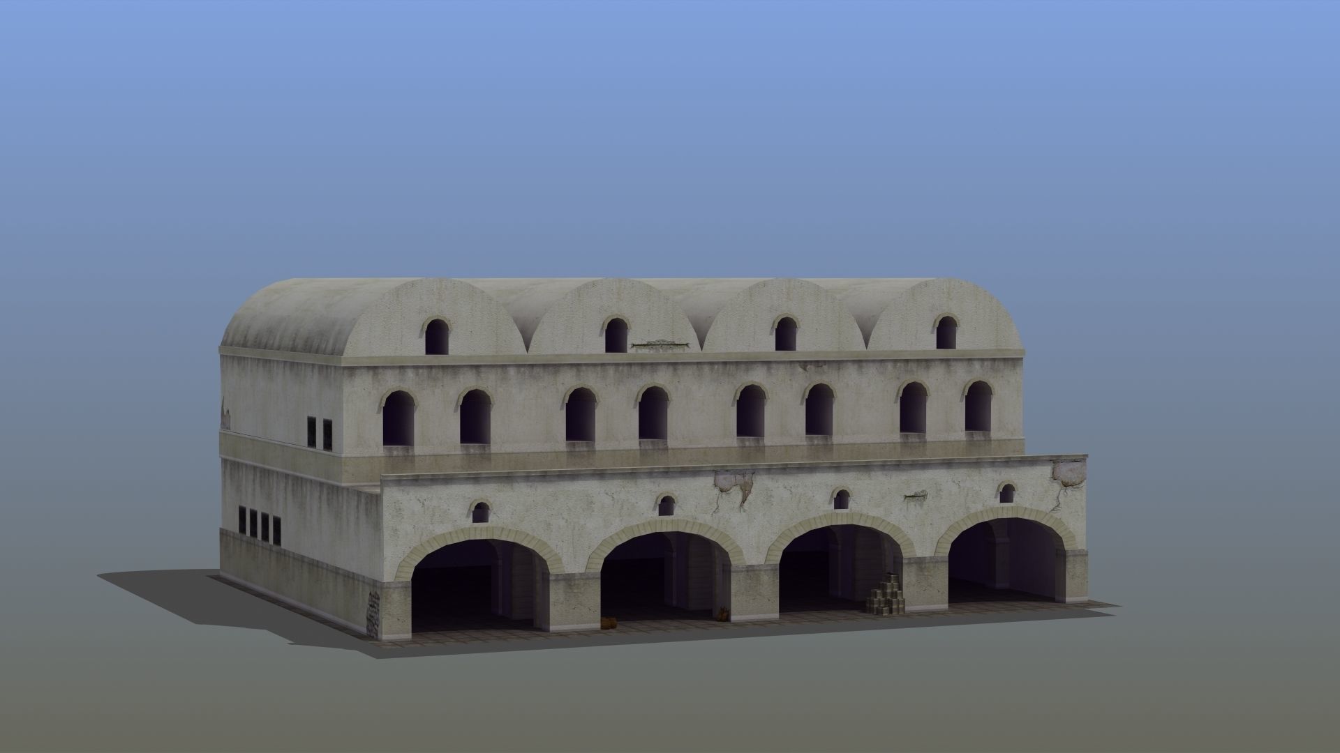 Grannary Building Low-poly 3D model_52