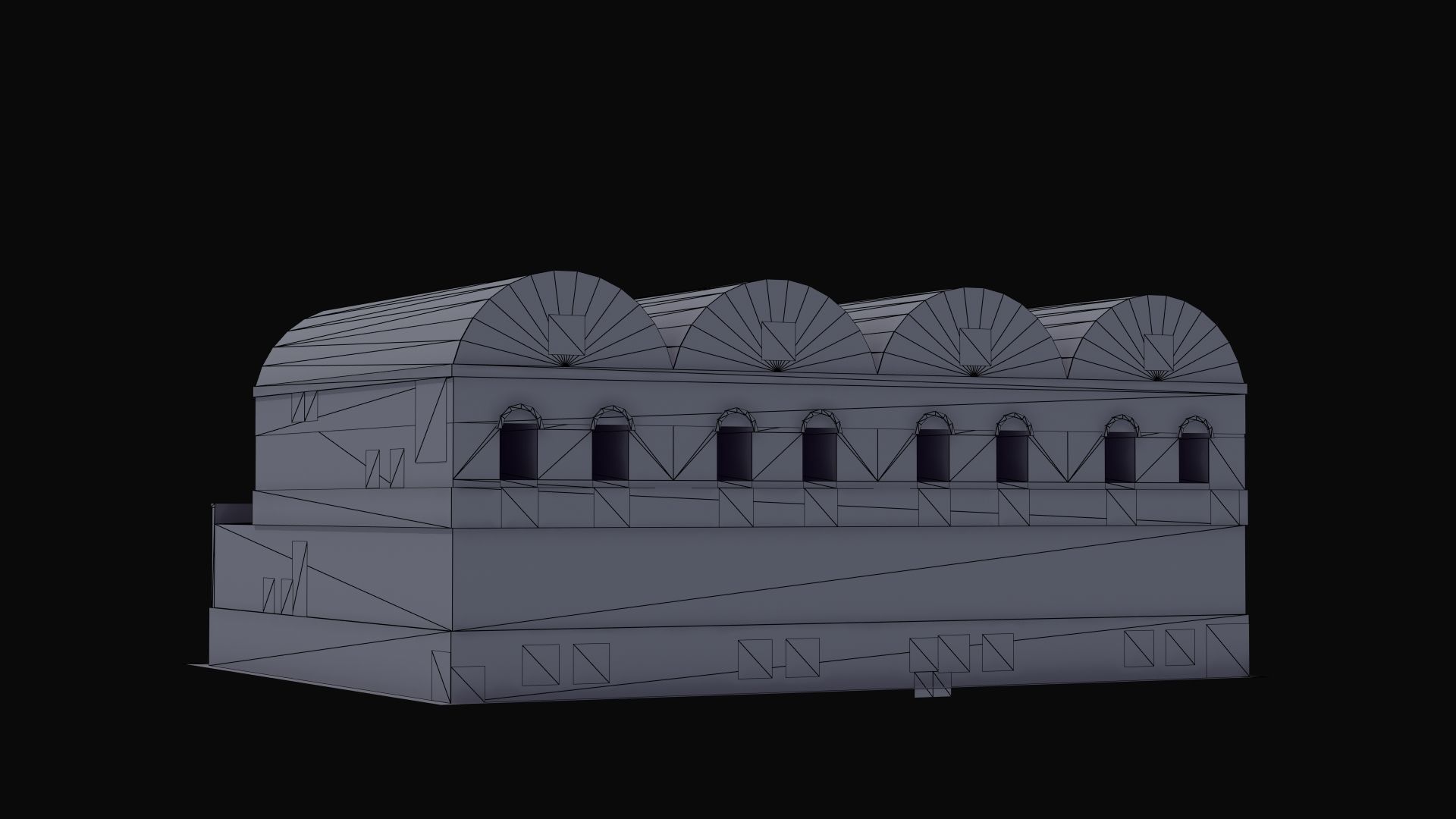 Grannary Building Low-poly 3D model_23