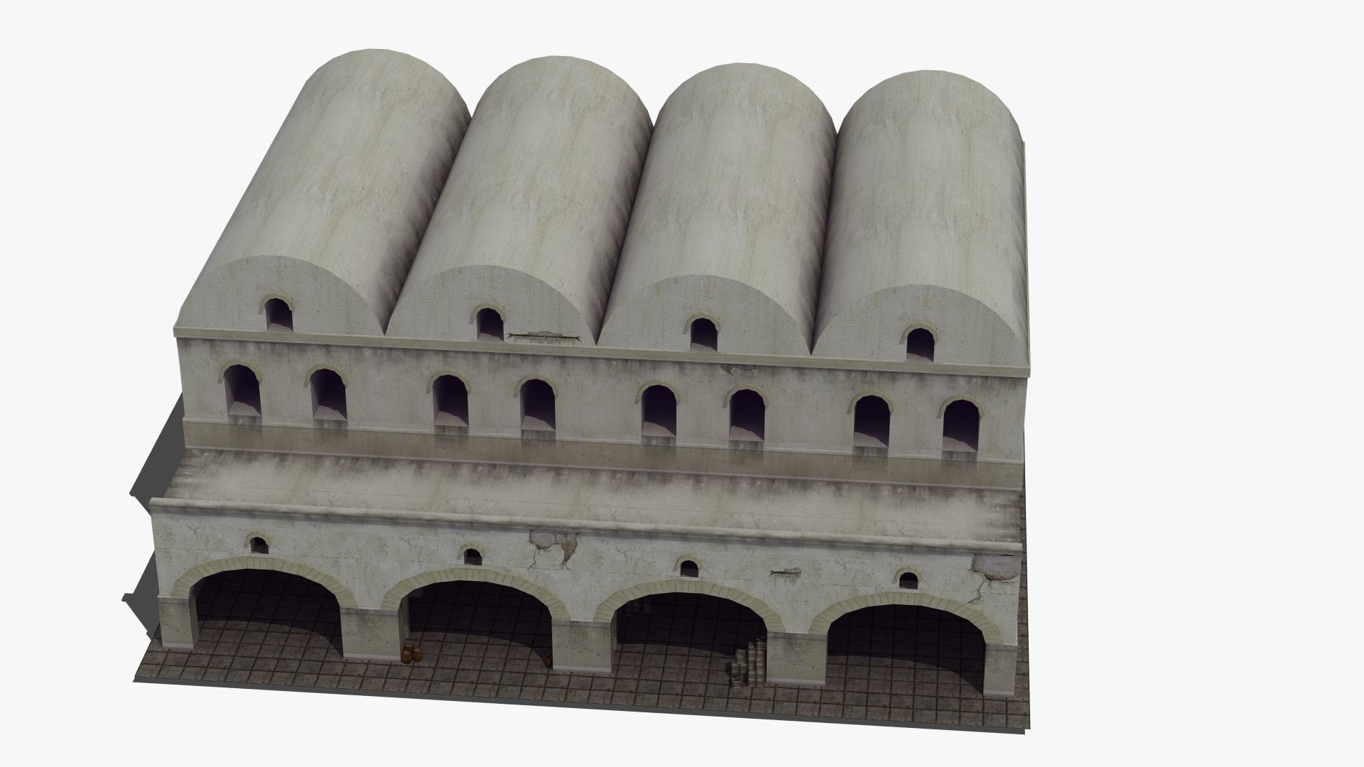 Grannary Building Low-poly 3D model_77