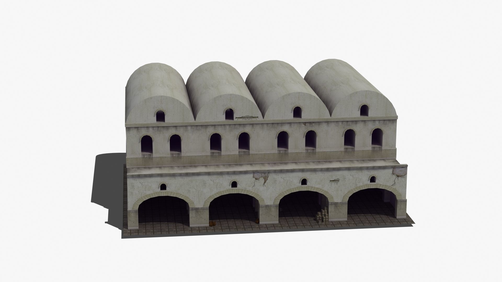 Grannary Building Low-poly 3D model_3