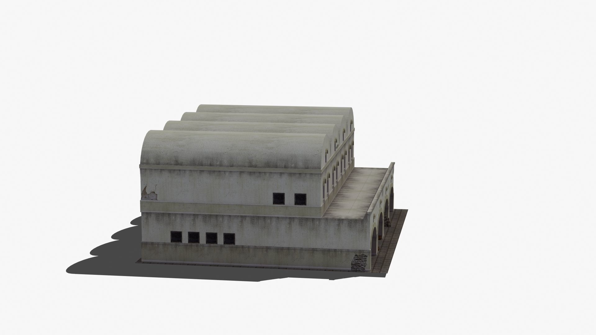 Grannary Building Low-poly 3D model_21