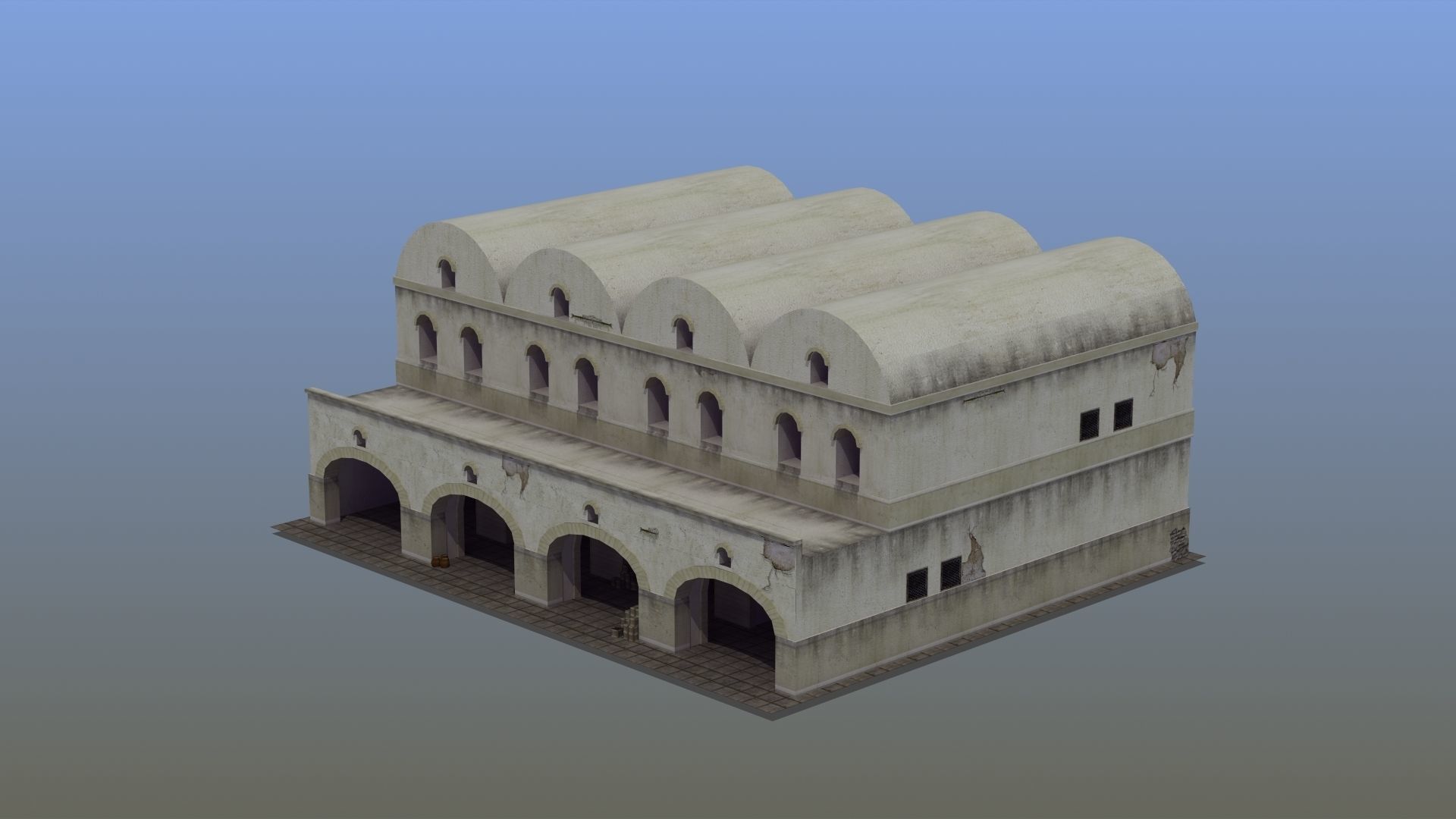 Grannary Building Low-poly 3D model_83