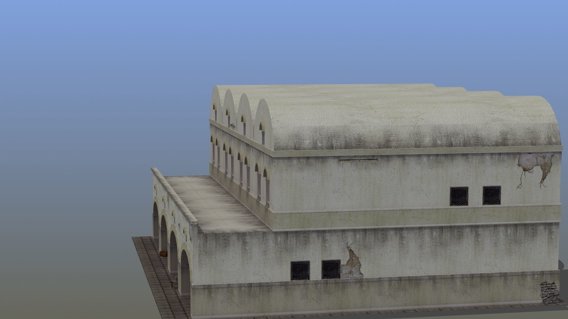 Grannary Building Low-poly 3D model_18