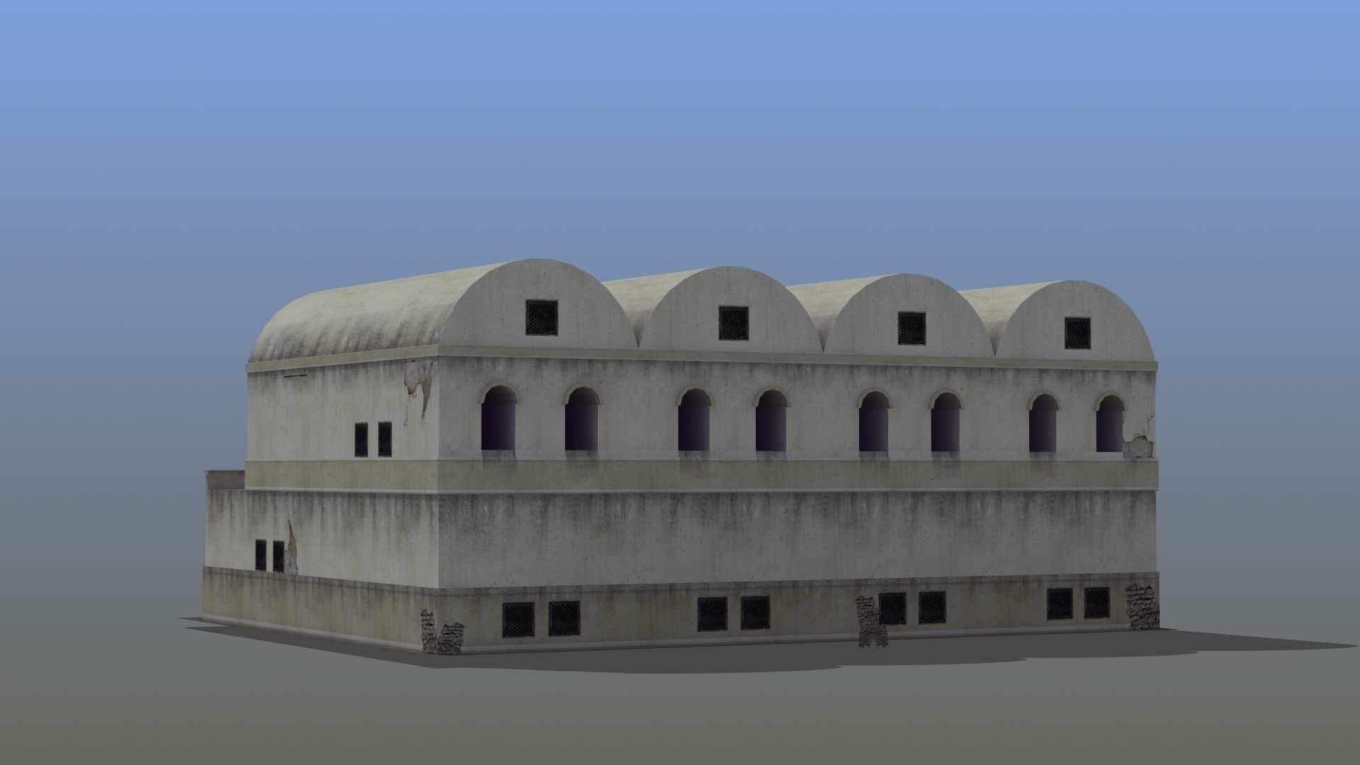 Grannary Building Low-poly 3D model_28