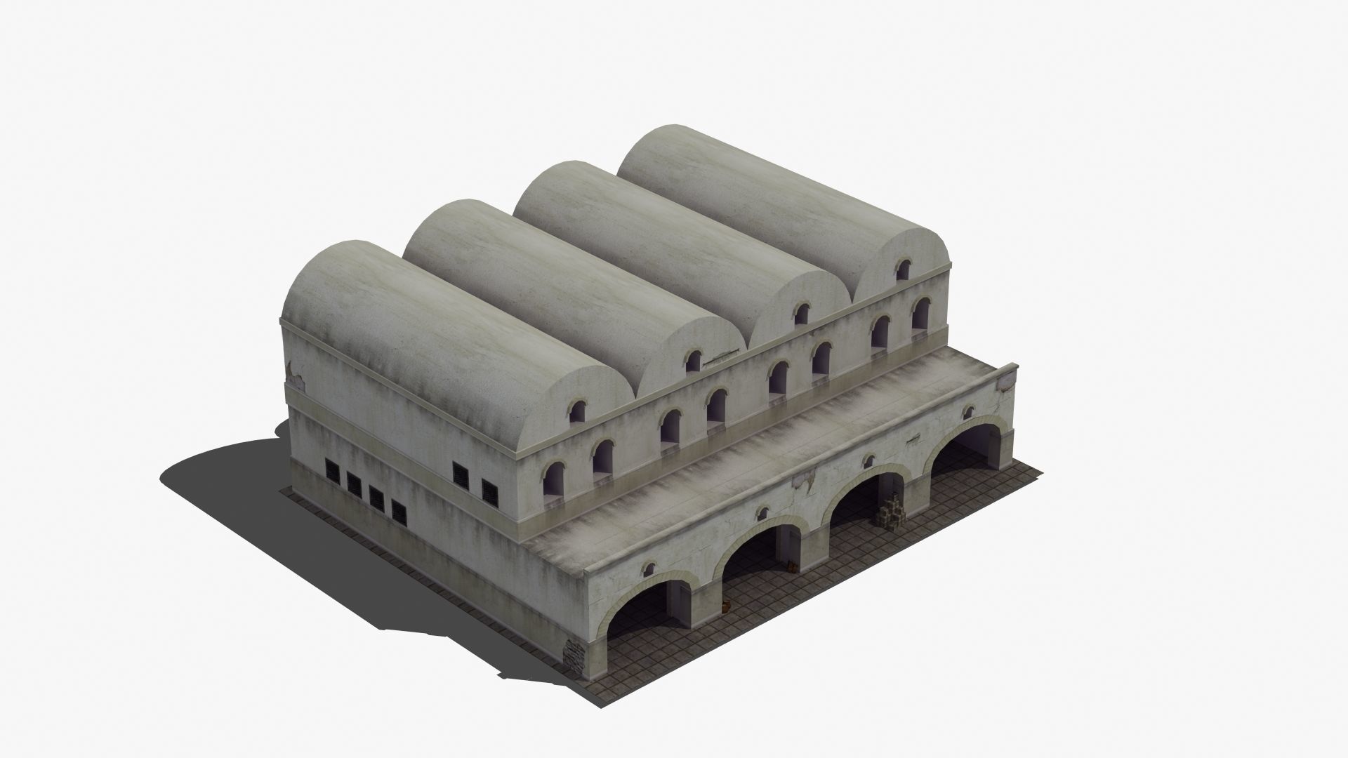 Grannary Building Low-poly 3D model_75